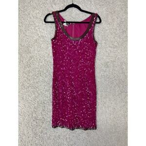Vintage Silk Sequin Dress Small